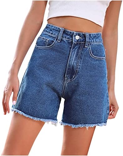 Shorts jeans para mulheres shorts de jeans de perna larga alta
