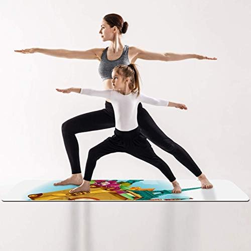 Siebzeh World Landmarks Premium grossa de ioga mato ecológico saúde e fitness non slip tapete para todos os tipos de ioga de exercício e pilates