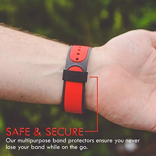 Protetores de bandas mágicas de pacote Lingito 8 | Multi-Color Smart Watch Security Bands | Feito Fitbit Charge, Charge HR,