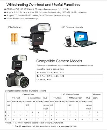 GODOX TT350F 2.4G HSS 1/8000S TTL GN36 Câmera Flash Speedlite para câmeras Fuji x-pro2 x-t20 x-t2 x-t1 x-pro1 x-t10 x-e1 x-a3 x100f x100t com arquivos de cor e pano de limpeza