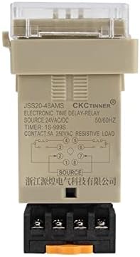 JSS20-48AMS DC12V DC24V AC220V AC380V LED Programável Digital Display Time Relé com timer de atraso de base do soquete