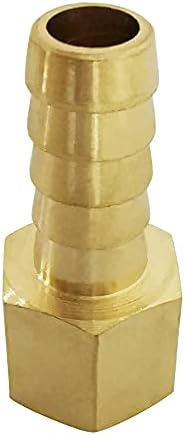 Avanty Brass Mangueira Barb ajuste, 5/16 farpado x 1/4 NPT Feminino Adaptador Conector de Adaptador com 2 grampos de mangueira, pacote de 2