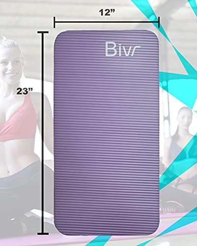 BIVR portátil Yoga Knee Pad grossa de 12 polegadas de 12 polegadas de largura para pilates Fitness Gardening Sitting Kneeing Suporte para articulações e coluna inferior