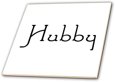 3D Rose Hubby Text in Black Half Mrs Set Divertido marido presente para ele, multicolor
