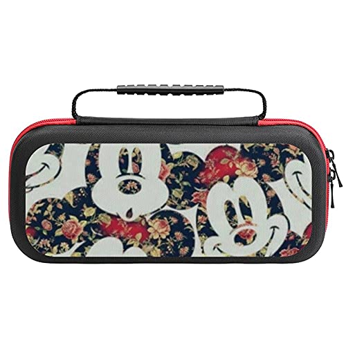 Mickey Minnie Mouse Bag, Switch Travel Transporting Case para Switch Lite Console e Acessórios, Sacos de armazenamento do organizador da capa de proteção de casca com 10 cartões de jogo bolso