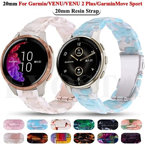 GXFCUK Resina Smart Watch Bands para Garmin Venu2/Venu 2 Plus Sq Wels Straps Garminmove Sport Forerunner 245 645 Banda de relógio de 20 mm