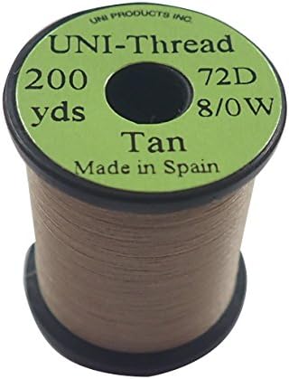 Tiemco Fly Tying Uni Uni Thread, 8/0, 200 jardas, bronzeado