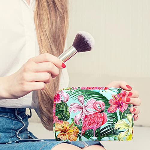 Bolsa de higiene pessoal Bolsa de lava -lava de maquiagem cosmética com padrão de flamingo para acessórios de viagens Essentials
