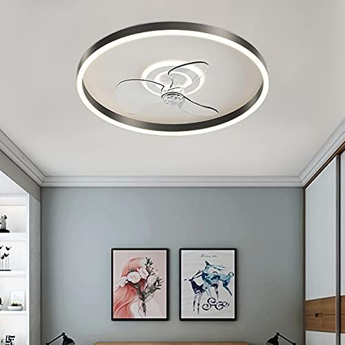Ventilador de teto neochy com controle leve e remoto Iluminação do ventilador mudo 3 velocidades quarto LED limpo diminuto da luz