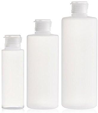 Upstore 2pcs vazio plástico recarregável plástico transparente de tubo macio aperto frascos de garrafa com capa de flip laping