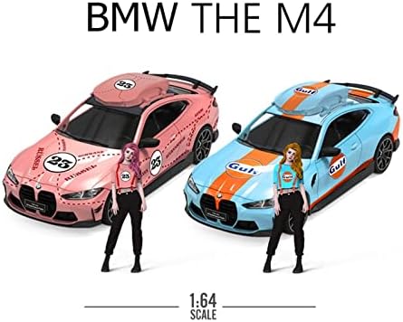 Veículos modelo de escala Apliqe para BMW M4 Gulf Oil Powel Pinto Pintura de Liga Modelo de Modelo de Coleção CARRO 1:64 Escolha