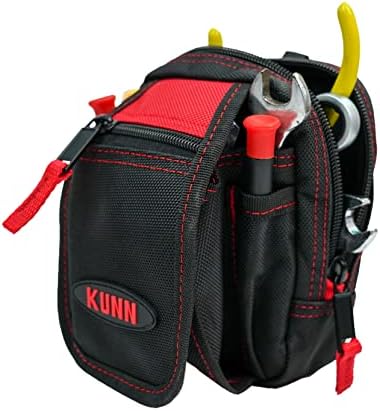 Bolsa de ferramentas kunn bolsas de acessórios para serviços pesados ​​com bolso multiuso para ferramentas, celular