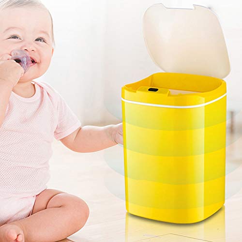 Lixo inteligente Zhaoleei pode indução automática Dustbin Intelligent Electric Battery Resíduos Bin Cozinha Banheiro de banheiro lixo