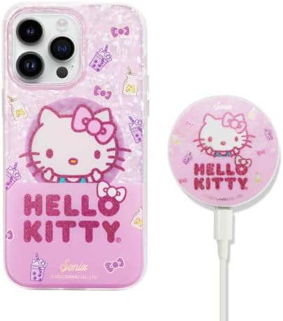Sonix Hello Kittty Boba Case + Maglink Charger para Magsafe iPhone 13 Pro Max/iPhone 12 Pro Max