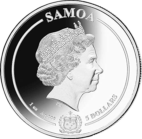 2021 De Harry Potter Samoa 2021 Powercoin Hogwarts Carta Harry Potter 1 oz Moeda de prata 5 $ Samoa 2021 Prova