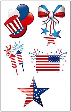 Adesivos de tatuagem do dia da independência adesivos de decoração adesivos patrióticos decorações de festas temporárias patrióticas
