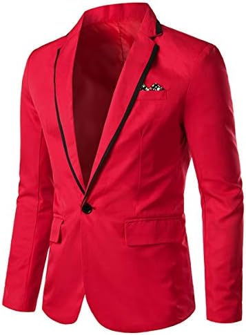 Moweja Men's Sport Coats & Blazers Slim Fit One Button Fashion Mody Sonos Casacos