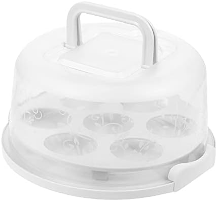 Portador de cupcakes de plástico de cabilock com tampa: caixa de cupcakes de suporte de porta -cupcakes reutilizáveis ​​para