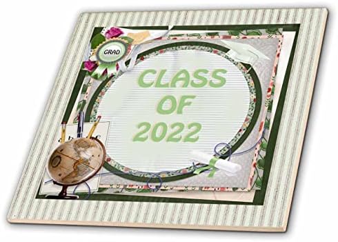 Imagem 3drose da classe de 2022, cluster de globo, diploma, fita de prêmio, tampa, telhas