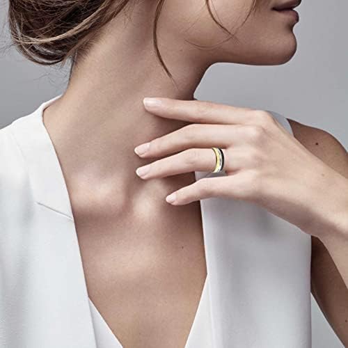 Ringos de unhas wybaxz para mulheres modelos podem transformar texto romano Semana de três cores calendário de aço inoxidável anel de anel de anel de anel masculino de boa qualidade anel de qualidade anime
