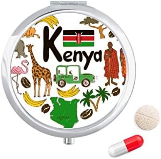 Quênia Love Heart Landscap National Bandle Case Pocket Medicine Storage Box Recipiente Distribuidor