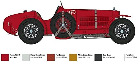 Italeri 4708s 1:12 Alfa Romeo 8C/2300 1931-33 Edifício, fabricação de modelos de suporte, artesanato, hobby, colagem, kit
