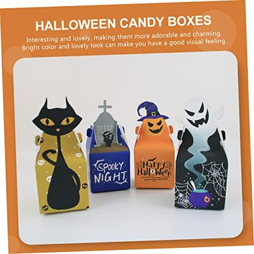 Aboofan 60 PCs Halloween Candy Box de papel caixas para presentes Caixas de presente de papel caixas de presente decorativas recipientes de doces para presentes Paper presente caixa de abóbora caixa de doces