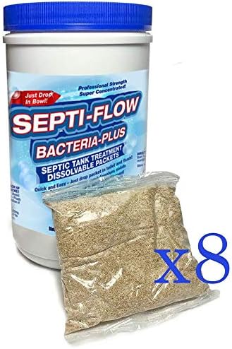 Septi-Flow | Reparo de choque do sistema séptico- limpa os campos de drenagem, dissolve o solo improvisado e o solo endurecido,