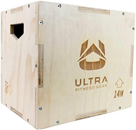 Equipamento de fitness Ultra 3 em 1 caixa de madeira de madeira para pular, treinamento em MMA. Pliometria. Tamanhos: 30/24/20, 24/20/16, 20/18/16 ou 16/14/12