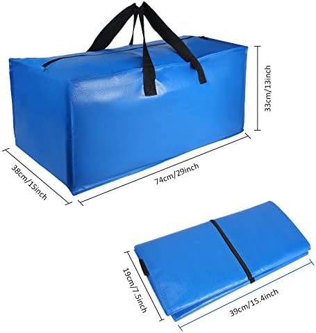 Lyincat 6 embalam sacolas em grande porte, sacos de armazenamento extras com mochila zíperes para movimentação, dormitório da faculdade, viagens, camping, decorações de Natal