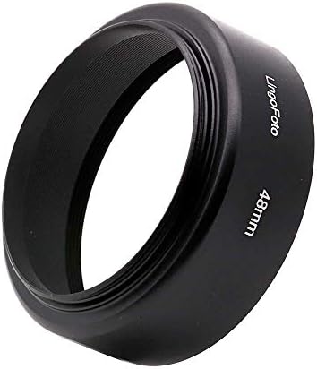 LINGOFOTO 48 mm parafuso padrão na tampa do capô de lente de metal de montagem para câmera Canon QL17 GIII DSLR