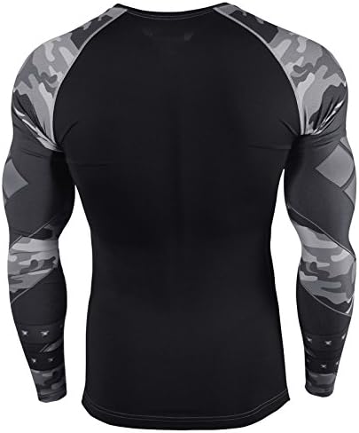 Zipravs Sports Compression Workout Shirts Rash Guard Longa Longa CrossFit Jiu Jitsu BJJ MMA BaseLayer