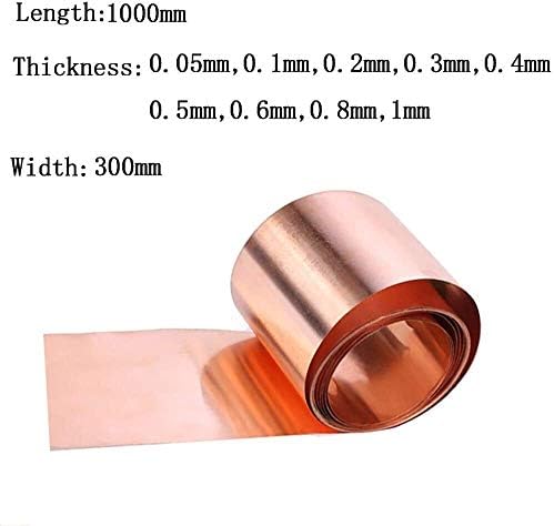 Placa de latão Umky 99,9% de chapas de cobre placa de metal-espessura0.05mmx300mmx1000mm folha de metal