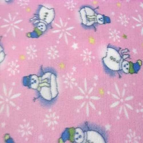 Pico Textile Snowman no tecido de lã rosa bebê - 4 jardas parafuso/coleção multi - estilo pt965