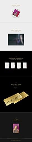 Música e New Lisa - Lalisa [Gold+Black Full Set.] 2 Álbum+Pré -Order Poster dobrado limitado+bolsvos k -pop webzine, adesivos