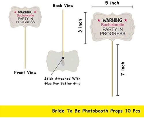 Bride To Ser Photo Booth adereços de 10 PCs por Índio colecionável