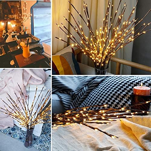 Toxz LED Willow Branch String Lâmpada Floral impermeável luz