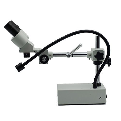 Opto-edu A22.1201-C1 Microscópio estéreo binocular profissional, oculares WF10X e WF20X, ampliação de 10x e 20x, objetivo 1x,