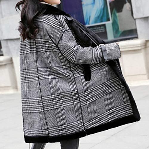 Listha Coat Womens Inverno Trencheira Longa Casaco Longo Outwear Lapel Wool Overs Coat Plus Tamanho