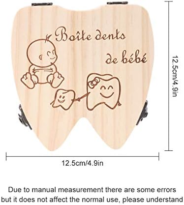 Nuobesty Baby Keetake 1 PC dentes de bebê de bebês portador de madeira para crianças Caixa de lembrança de bebê