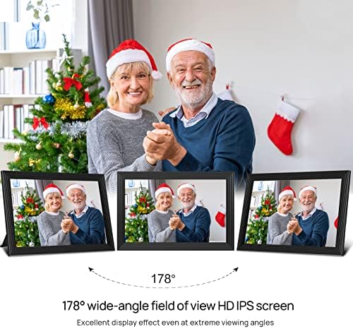 Frame Smart Digital Photo Frame, Quadro de imagem digital WiFi de 10,1 polegadas com tela de toque IPS, armazenamento de 16
