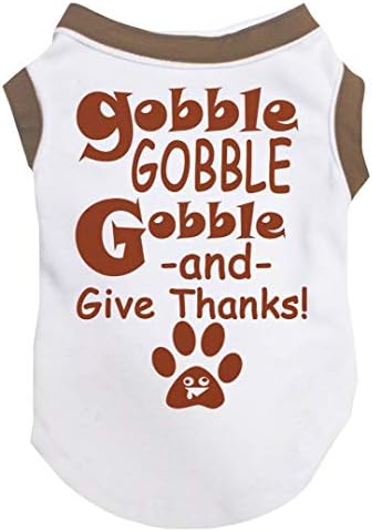 Petitebella Gobble Gobble Gobble e Agradecemos a camisa de cachorro de obrigado