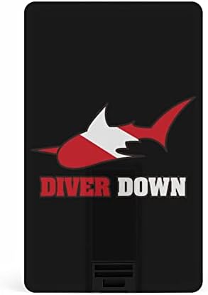 Cartão de crédito de tubarão para baixo Diver