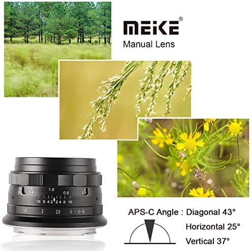 MEKE MK-35MM F1.4 MANUAL APS-C Foco grande lente de abertura compatível com Nikon Z-Mount Mirrorless Camera Z50
