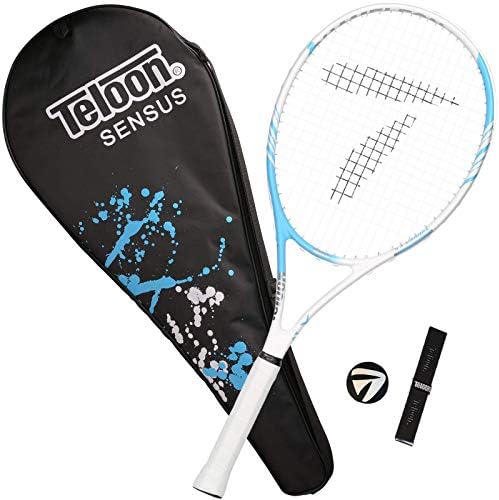 Teloon Sensus Series | Absorção de choque triplo | Raquete de tênis para adultos, raquete de tênis feminino inclui capa de