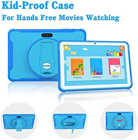 Tablet infantil 10 polegadas Android Toddler Tablet 3 GB de 64 GB para crianças App App Preinstalado e controlam os pais Câmera de Wi-Fi de educação para crianças, Netflix YouTube Hands-Free Watching, Blue