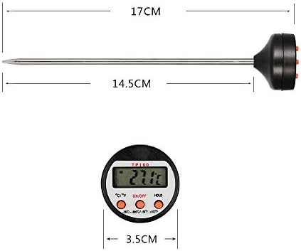 KLHHG LCD Mini Termômetro portátil sonda -50 ° C ~ 300 ° C BBQ CEAR alimentos Testador de temperatura de cozimento ° C / ° F Função de retenção de dados