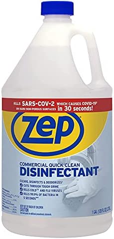 ZEP Desinfetante limpo rápido - 1 galão de zuqcd128 - mata 99,9% das bactérias em 5 segundos