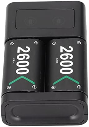Carregador de bateria Aoutecen, estação de carregamento recarregável ABS 5V DC estável com 2 LED de cores indicador para gamepad