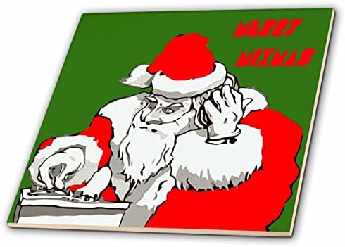 3drose Taiche - Vector Art - Santa DJ - Merry Mixmas Christmas Party Santa DJ - Tiles
